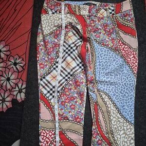 ZAvenue Vibrant Patchwork Women's Straight Leg Pants